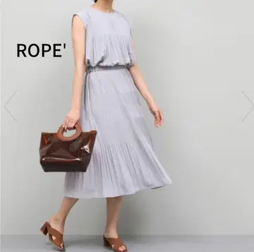 미사용 ROPE' 로페 그레이 상의 플리츠 스커트 상하의 셋업
