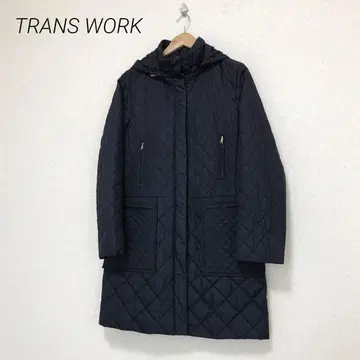 TRANS WORK 변압기 퀼팅 코트 네이비