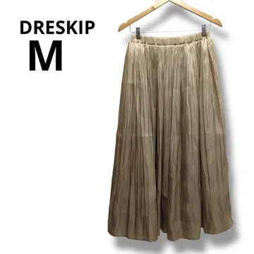 DRESKIP 드레스킵 베이지 플리츠 스커트 M 사이즈 롱 기장