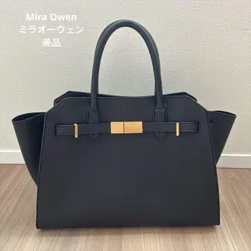 미라 오웬 Mira Owen 벨트 포함 라지 핸드백 블랙 새상품급