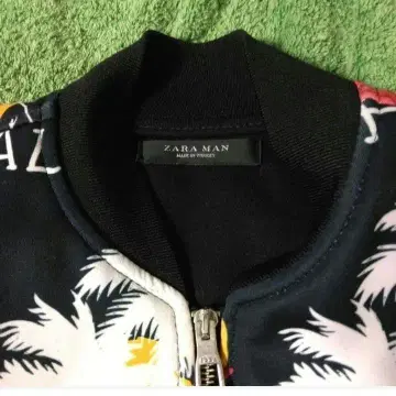 ZARA 집업 블루종 자켓 리조트 트로피컬 남성용 M