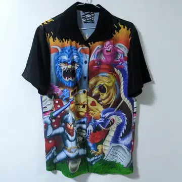 CAPCOM 초마계촌 galaxxxy 반팔 셔츠 볼링 셔츠