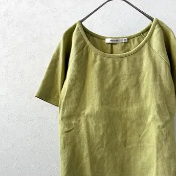 moussy 티셔츠 리브 반팔 크루넥 무지 심플 래글런