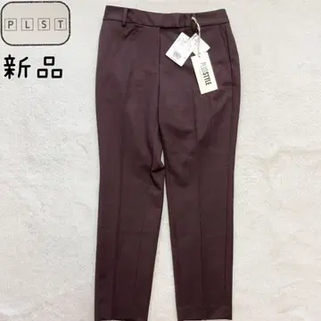새상품 플라스테 근년 PS 스틱 팬츠 코튼 블렌드 브라운 가을