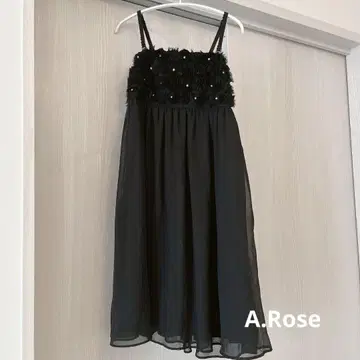 [ A.Rose ] 원피스 블랙 펄 숄더 조정 가능 한국