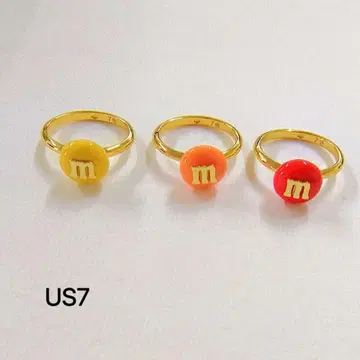 케이트 스페이드 m&m 초콜릿 캔디 웜 컬러 반지 반지 US7