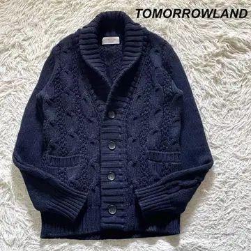 TOMORROWLAND 케이블 니트 가디건 숄카라 M
