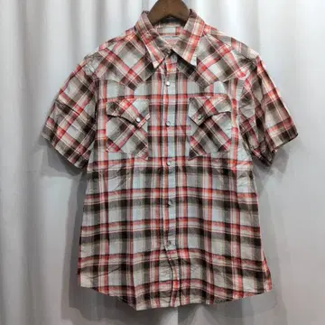 CUSHMAN 쿠시맨 체크 반팔 웨스턴 셔츠 S