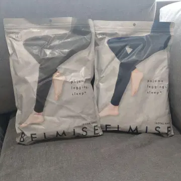 BELMISE 파자마 레깅스 LL 로얄 네이비, 비터 그레이