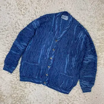 COOGI 쿠지 90S blues 3D 니트 가디건 블루 L