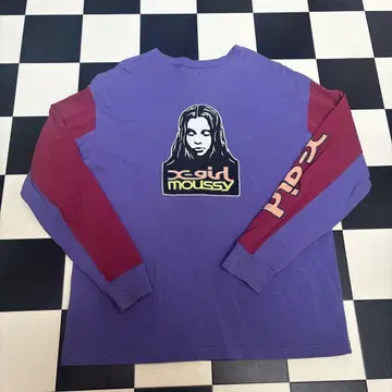 x-girl x moussy 긴팔T셔츠 퍼플