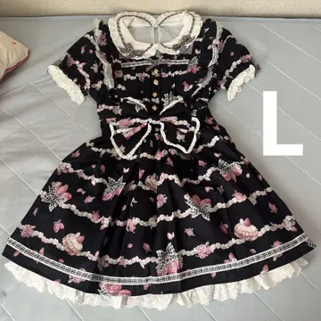 LIZLISA Creamy Berry 패턴 원피스 딸기 무늬 딸기 L