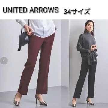 유나이티드 애로우즈 UWMSC P 사이드 슬릿 팬츠 브라운 34