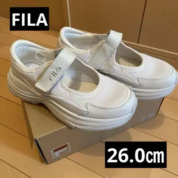 FILA 화이트 스니커즈 벨크로 테이프 포함 26.0cm[새상품급]