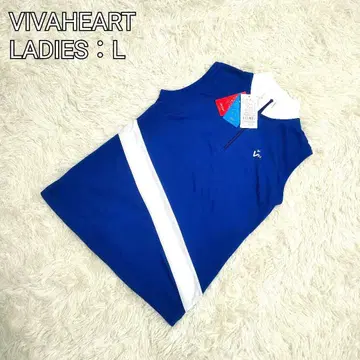 VIVAHEART 여성용 골프 셔츠 L 파랑 UV&속건성