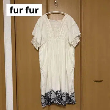 [ 미착용 ] fur fur 퍼 퍼 레이스 살로펫/올인원