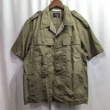 [ BEAMS 별주 ] Schott 샷 밀리터리 반팔 셔츠 38/ M