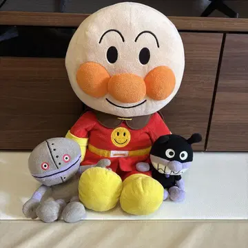 커다란 호빵맨 봉제 인형과 세균맨, 다다단 세트