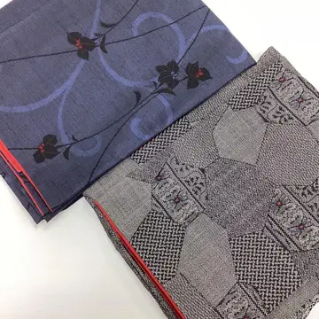 기모노 묶음 판매, 이중 기모노, , 리메이크 소재, 순수 실크 P619