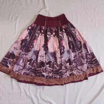 OzzOn 와인 레드 스커트