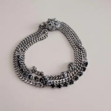 실버 오니키스 체인 팔찌