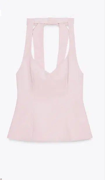 zara 슬리브리스 핑크 상의