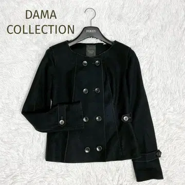 새상품급 DAMA COLLECTION 울 노카라 자켓 블랙 S~M
