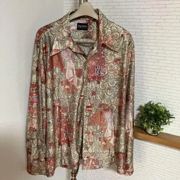 70s 올 패턴 셔츠 아로하 셔츠 오픈 카라 셔츠 USA제 빈티지