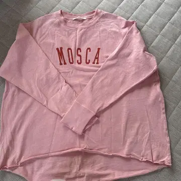 JOHNBULL MOSCA 로고 핑크 긴팔T셔츠
