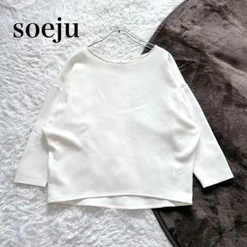 soeju 소 코쿤 블라우스 8분 소매 아이보리