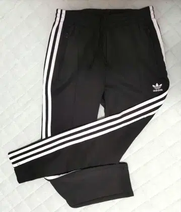 adidas 블랙 조거 팬츠 3 라인