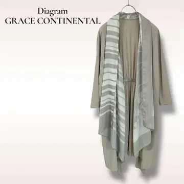 GRACE CONTINENTAL 베이지 36 사이즈 가디건 스카프