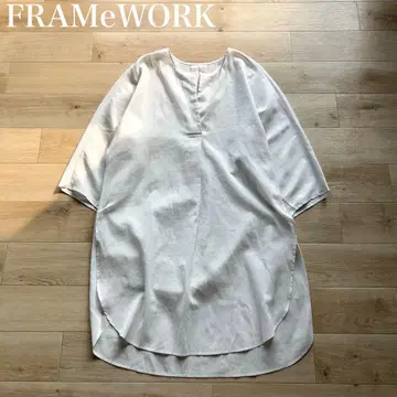 프레임워크 새상품급 20SS 보일 트윌 튜닉 시어 돌먼 긴팔