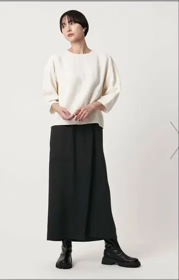 [ UNITED ARROWS ] COMFY 랩 맥시 스커트 [ 36 ]
