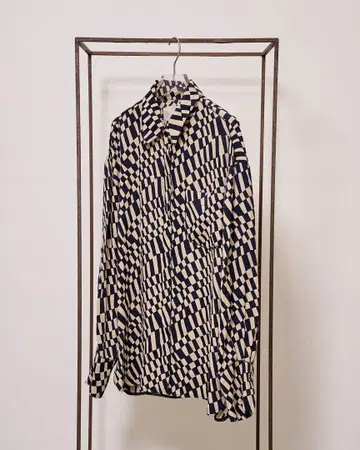 TODAYFUL Geometric Over Shirts 네이비