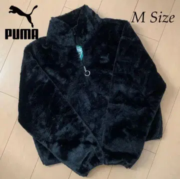 [ 새상품 ] PUMA 푸마 여성용 인조 모피 하프 지퍼 자켓
