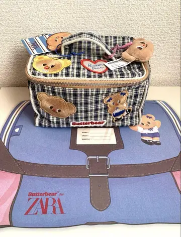 BUTTERBEAR 버터베어 트래블 파우치 체크 무늬 ZARA