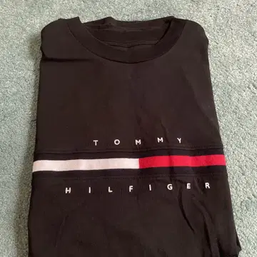 TOMMY HILFIGER 오버 사이즈 T셔츠 블랙 S/P