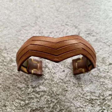 MOTORATORY x BEAMS PLUS / 별주 가죽 뱅글 브라운