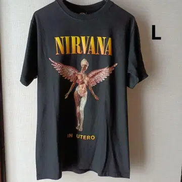 NIRVANA IN UTERO 블랙 T셔츠