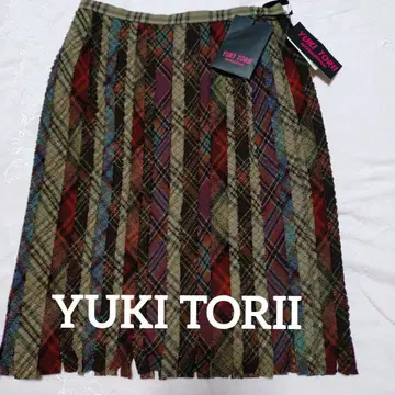 YURI TORII 인터내셔널 스커트 패치워크풍 새상품 보관품