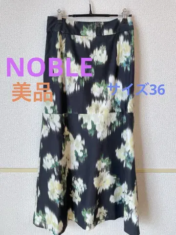 NOBLE 사이즈 36 플라워 프린트 플레어 스커트 베이크루즈