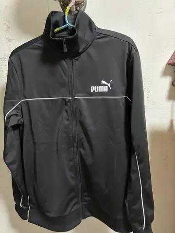 PUMA 블랙 저지 하이넥