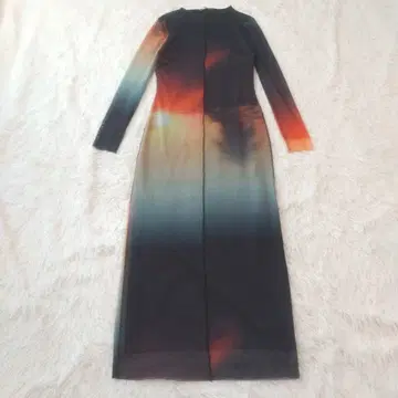 ZARA 시어 원피스 롱 기장 그라데이션 M