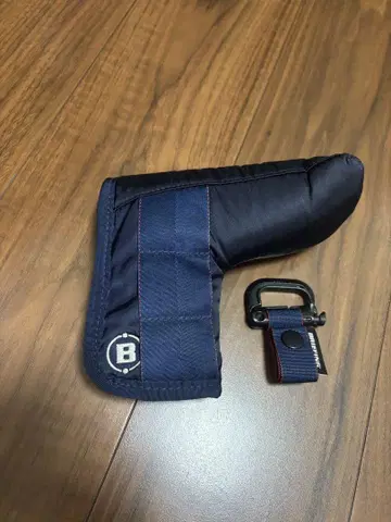 브리핑 퍼터용 골프헤드커버 네이비 핑형 그립락 포함