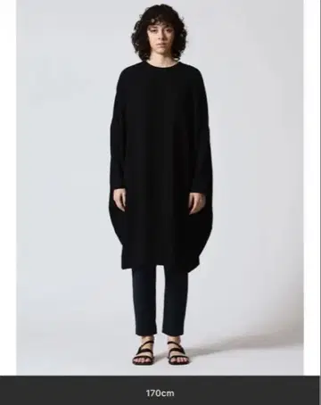 mizuiro ind 코쿤 와이드 원피스 블랙