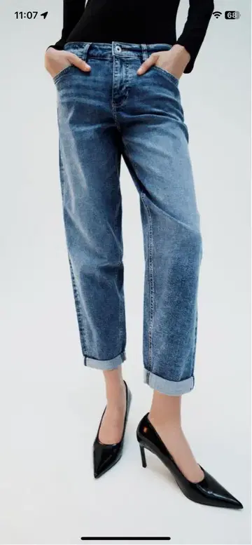 ZARA 자라 하이라이즈 데님 팬츠 36