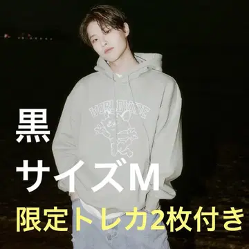 woodz 콜라보 트레이딩 카드 Ames 블랙 후드티