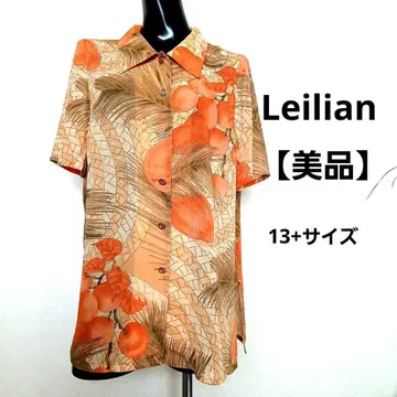 [ 새상품급 ] Leilian 레리안 후르츠 패턴 반팔 셔츠 튜닉