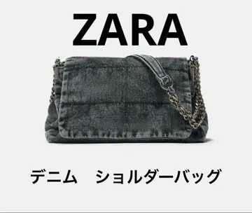ZARA 플랩 락카 숄더백 데님 체인